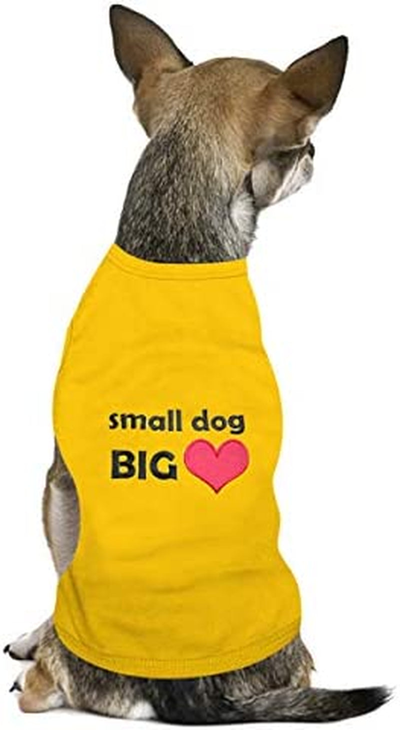 Dog Cat Clothes Tee Shirts Embroidered T-Shirt S Dog Big Heart, XL